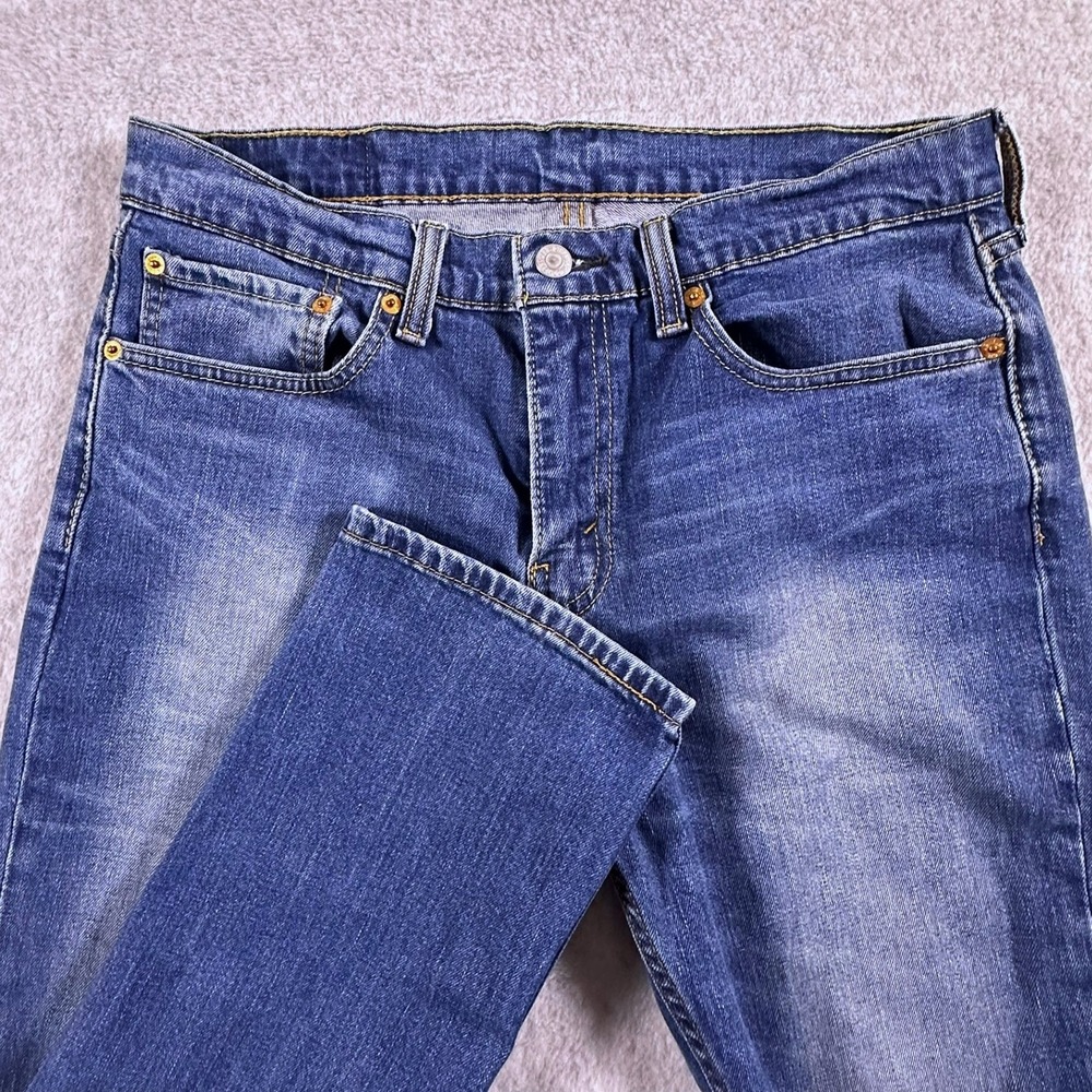 Levi's 511 Slim Jeans Men's 34x30 (Msr W31 L28) Medium Wash Blue Stretch Denim
